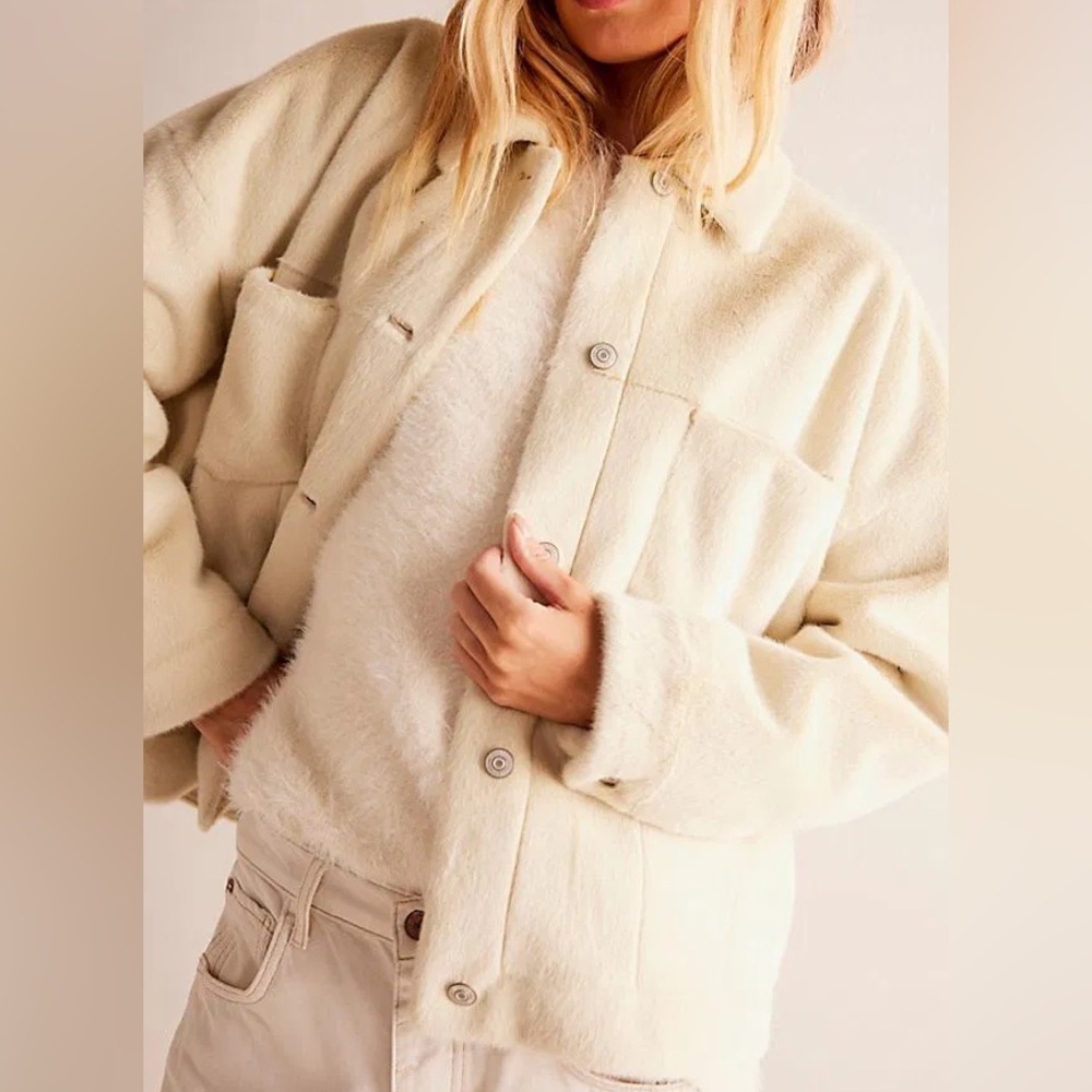 Free People S We the Free Cozy Swing Opal Jacket in Faux Fur